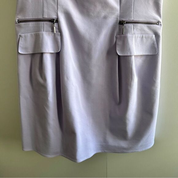 Nanette Lepore Lavender Purple Round Neck Mini Dress Size 14 Tea Time Wedding - Picture 7 of 14